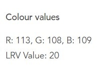 Luminance Contrast Example 1 Colour 2 LRV