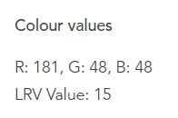 Luminance Contrast Example 3 Colour 1 LRV