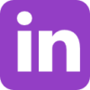 LinkedIn Logo Icon Purple