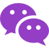 WeChat Logo Icon Purple
